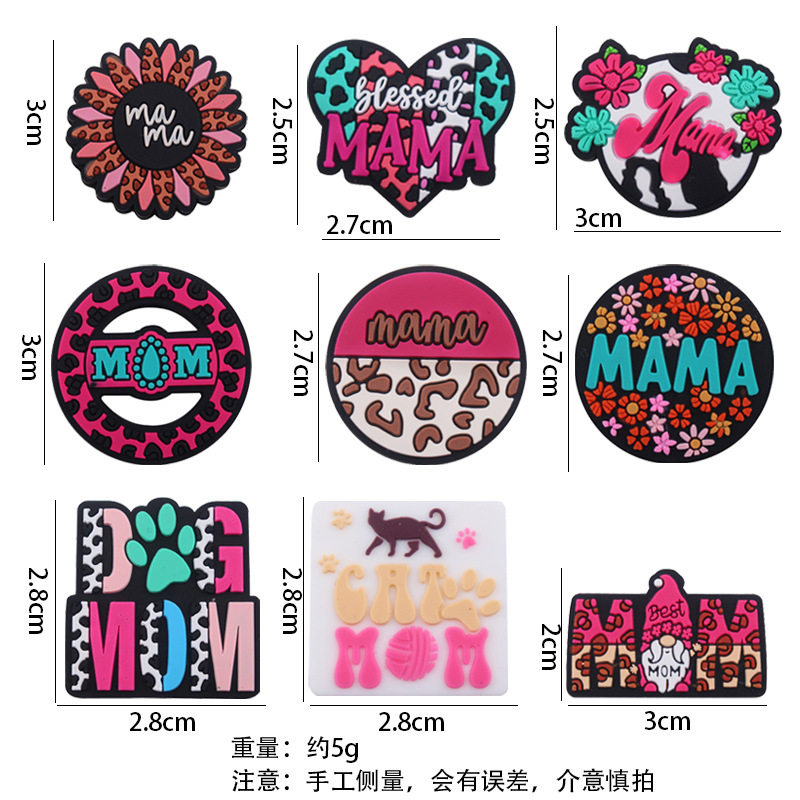 Productos creativos para bebés de bricolaje Dibujos animados Día de la madre MM joyería de silicona cadena de pezón molar dientes dientes accesorios de pulsera