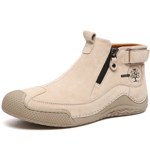 New Cross-border Foreign Trade Large Size Shoes Octopus Men's Shoes Explosion Zipper Martin Boots Winter Men's Casual Short Boots
