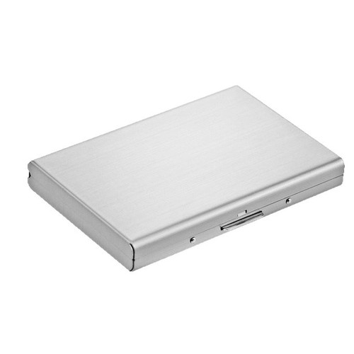 Stainless steel card holder for men and women, multi-card 6-position card case, metal credit card bank card sleeve, portable bus card holder