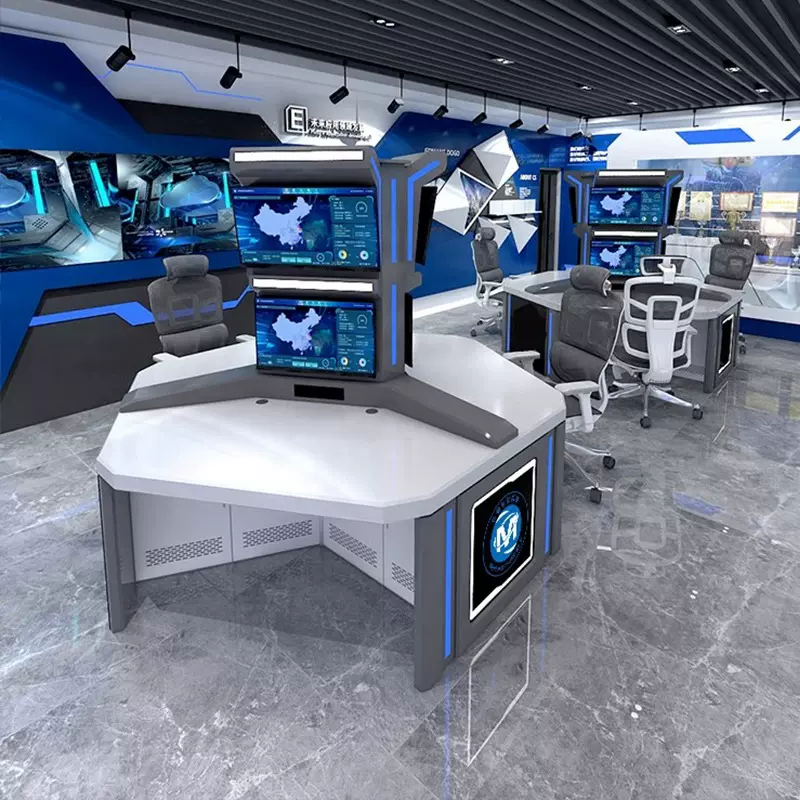 台工作台作战指挥钢木指挥台三工位取证工作站数据恢复台组合