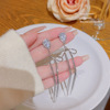 Silver needle, advanced small design earrings, silver 925 sample, internet celebrity, high-quality style, Korean style