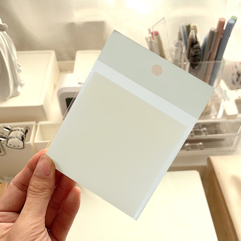 Nuevo PET transparente nota adhesiva rasgable nota adhesiva estudiante nota de la mano Nota de papel ins estilo impermeable nota adhesiva