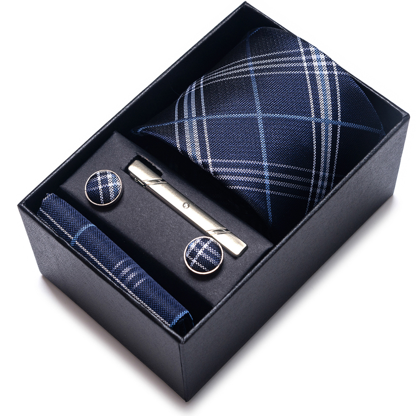 Set de Caja de Regalo con Corbata de Negocios para Hombre de Rayón Jacquard para Boda