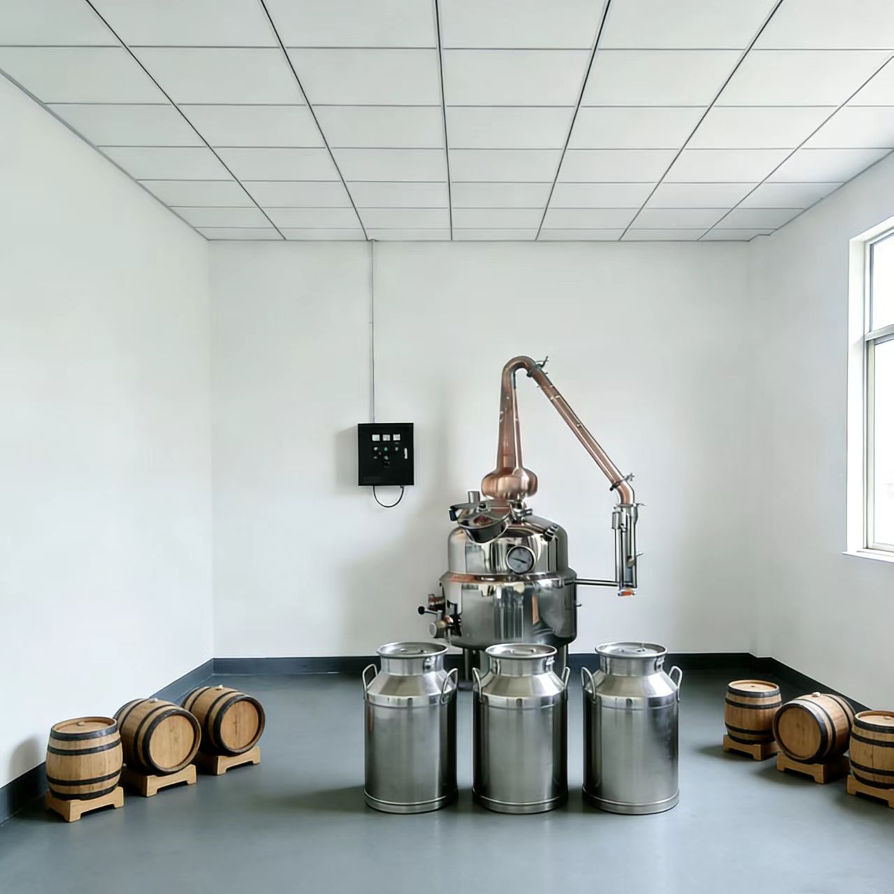 厂家供应50升威士忌蒸馏器，壶式蒸馏器紫铜蒸馏器自酿蒸馏器