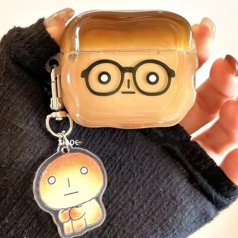 Glasses toast bread suitable for AirPods Pro 2nd and 3rd generation Bluetooth earphone cases, new AirPods 4th generation protective cover