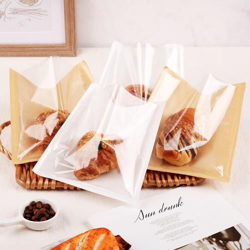Internet celebrity disposable food take-out bag oil-proof croissant bread bag kraft paper packaging bag baking packaging bag