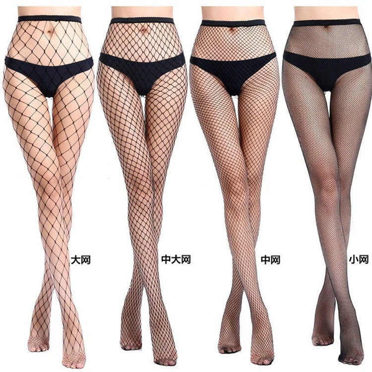 Tights (base) fishnet with bow, European style, plus size, one-size, multiple patterns