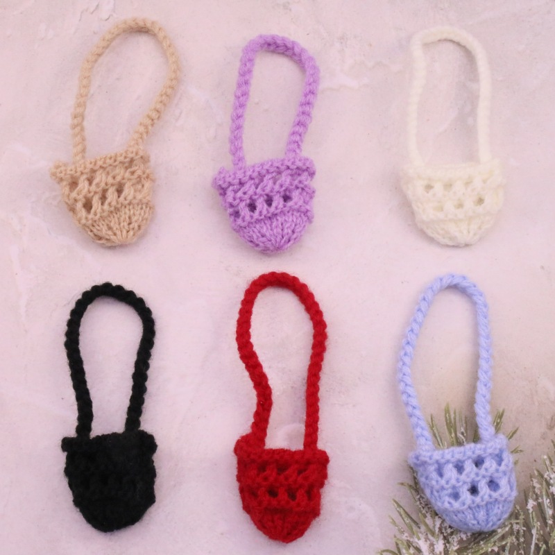 New Natasha Little Black Girl Crossbody Bag, Wool Crochet Plush Doll Accessories, Dog Clothing Accessories, Knitted Bag