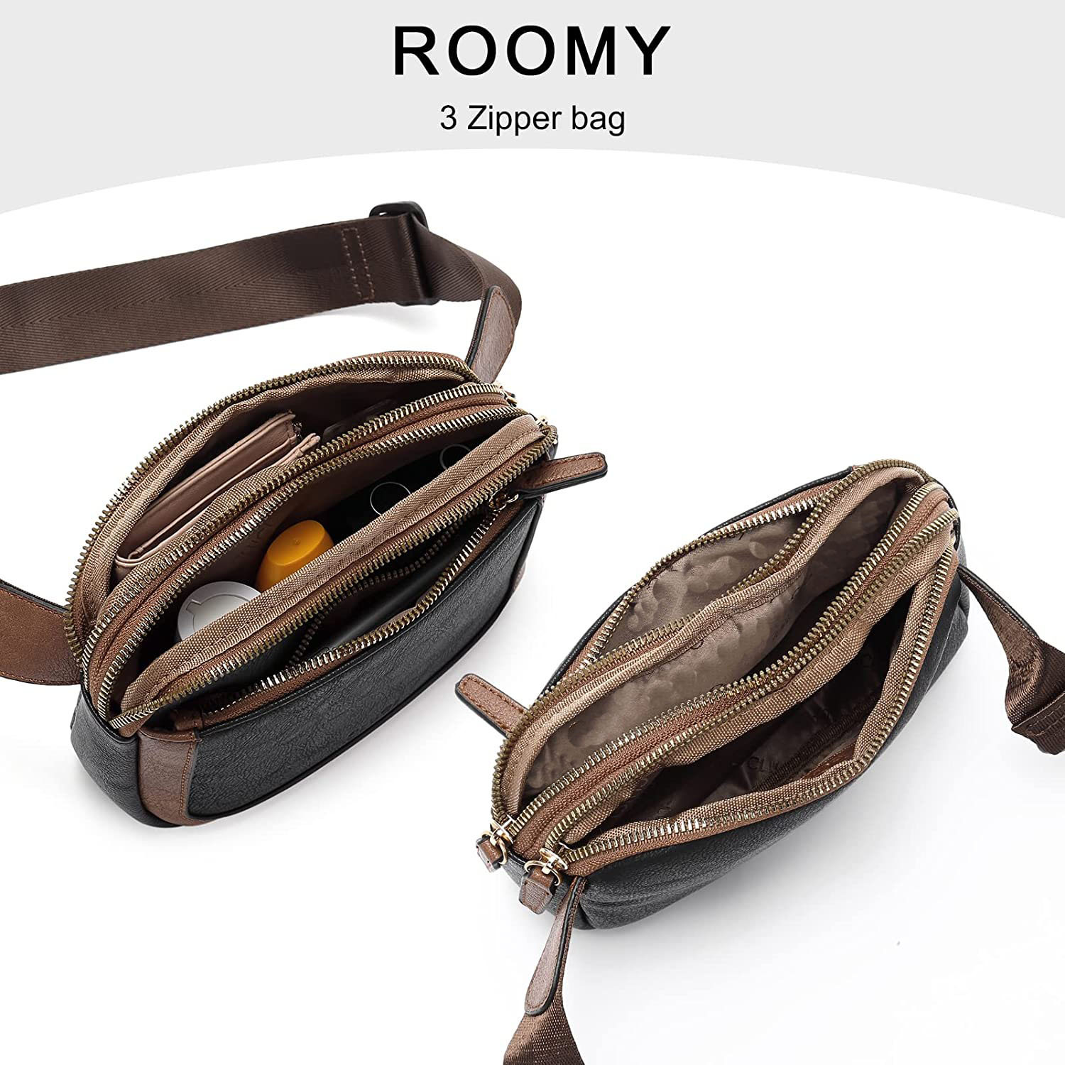 En stock venta al por mayor Amazon nuevo bolso de mensajero transfronterizo bolso de la cintura correa de hombro ajustable bolso de la cintura de las mujeres de cuero artificial