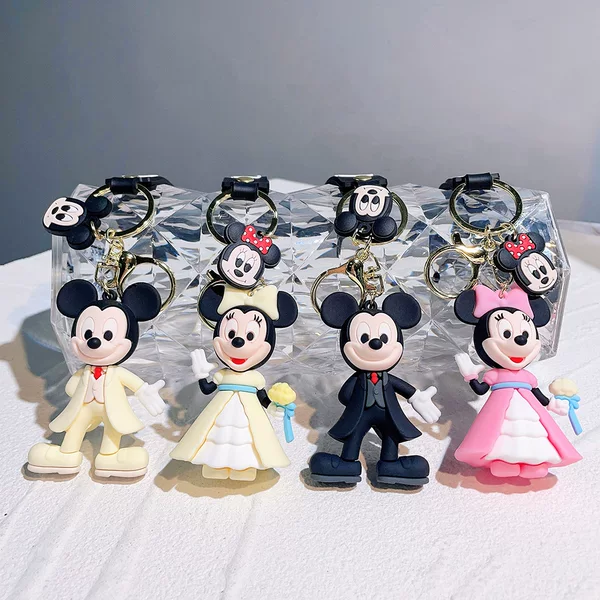 Cartoon Mickey Cute Animal Keychain Pvc Doll Car Keychain Doll Machine Small Gift