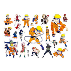 Naruto One-Time Temporary Tattoos for Kids, Birthday Party Tattoos, Water Transfer Tattoos