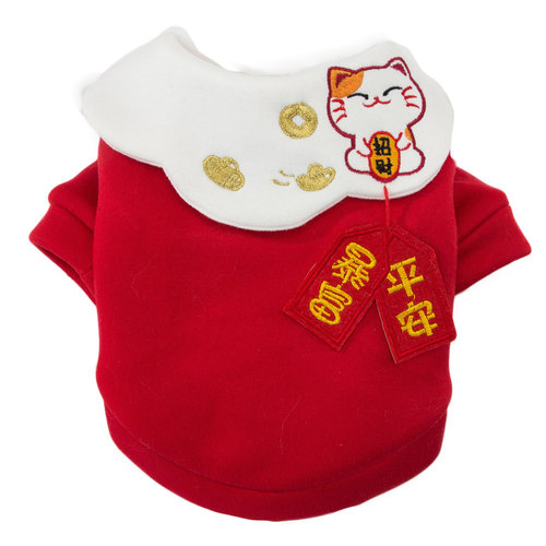 Pet Clothes Puppy New Year Sweater Autumn Corgi Bichon Small Dog Cat Biped Clothes Autumn Winter Clothes Wholesale
