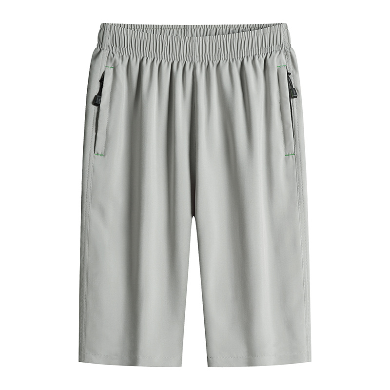 Pantalón cropped de verano gris claro 1107 / M