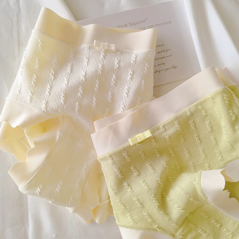 Women's cotton underwear women's cotton antibacterial crotch mid-waist women's seamless Japanese girl briefs wholesale plus size