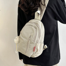 胸包女2025新款时尚休闲百搭单肩斜挎包大容量户外骑行帆布运动包