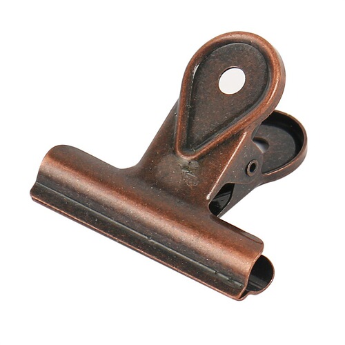Scotton retro copper-colored office supplies financial storage invoice document organizer strong water drop ticket clip metal