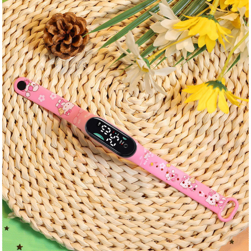 2024 explosión de chatarra oso de café M9 impresión pulsera relojes de pulsera niños estudiantes moda lindo reloj electrónico LED