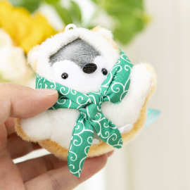 日系正能量锦鲤企鹅毛绒公仔小挂件包挂饰吊饰玩偶钥匙扣玩具娃娃