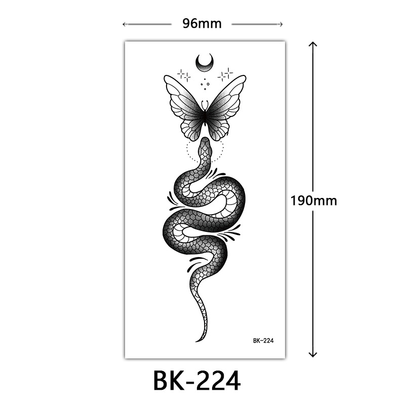 Tatuaje Temporal de Flores Boceto de Papel de Transferencia al Agua, Impresión por Transferencia de Agua, para Cuerpo image 230