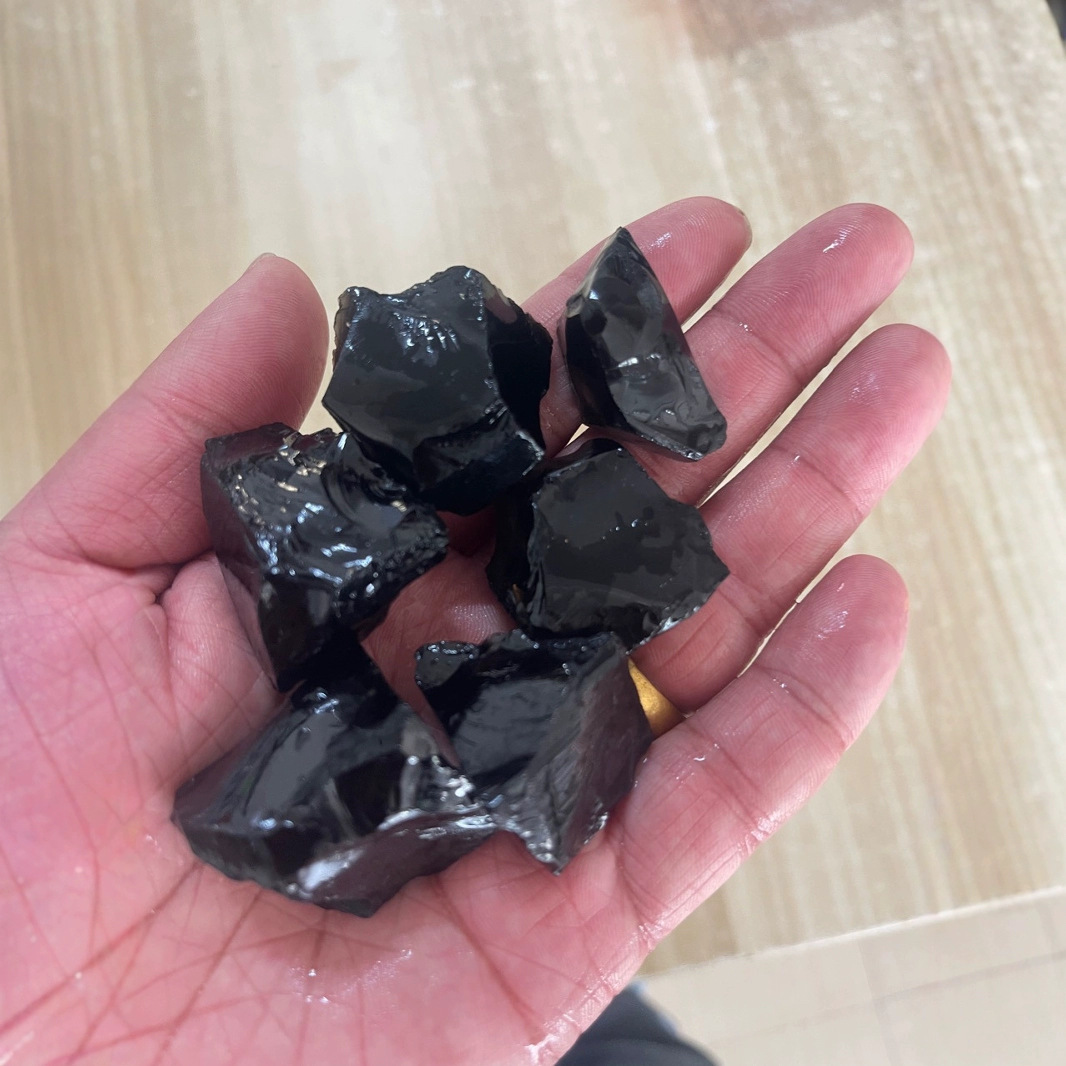 厂家供应  天然紫黑曜石原石 香薰石扩香原石鱼缸景石 水晶装饰石
