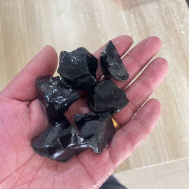 厂家供应  天然紫黑曜石原石 香薰石扩香原石鱼缸景石 水晶装饰石