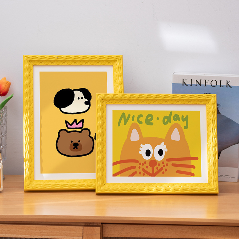 Children's Dopamine Mini Photo Frame 6inch Empty Photo Frames for Kids' Art, Tabletop Display, Instagram Style, Xiaohongshu Trend