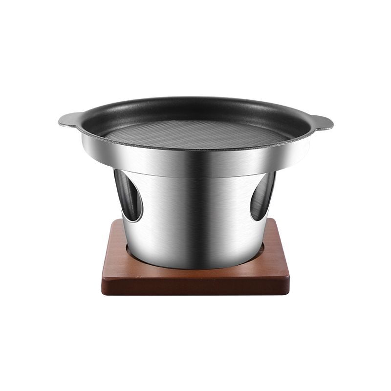 Zibo Barbecue Grill Small Stove for One Person, Solid Alcohol Grill, Barbecue Grill Pan, Korean-Style Portable