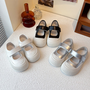 Children's canvas shoes women's 2025 spring new round toe thick-soled sports casual shoes large children's soft-soled wholesale board shoes