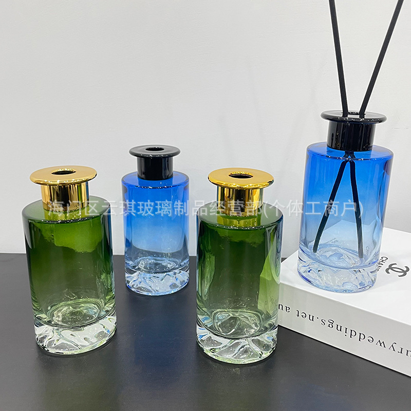 厂家批发200ml底部雪山顶玻璃瓶无火藤条挥发香水瓶精油瓶