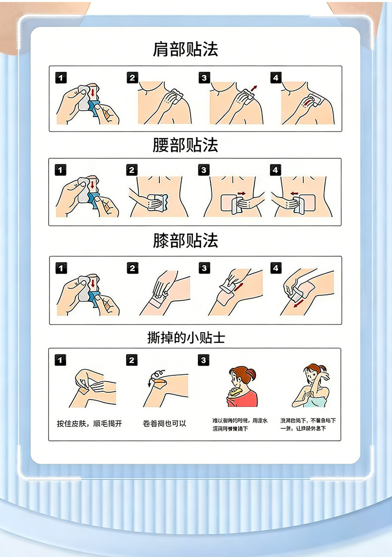 Glucosamine Chondroitin Patch with Mugwort for Knee Shoulder Neck and Lumbar Comfort 5 Patches per Box specifications