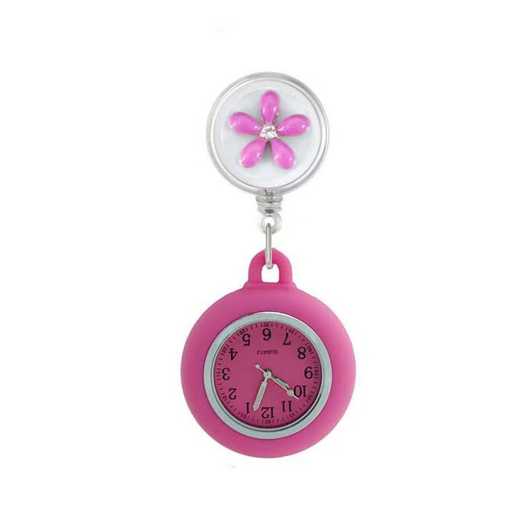 人気の伸縮式ナースウォッチ、装飾ウォッチ、漫画風のかわいい夜光ウォッチ、女性用学生試験用懐中時計