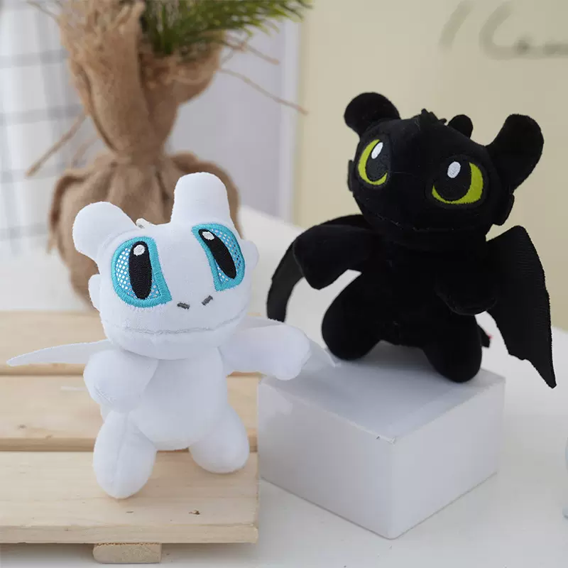 无牙仔搞怪可爱玩偶黑白小飞龙没牙仔玩具玩偶毛绒小飞龙毛绒挂件