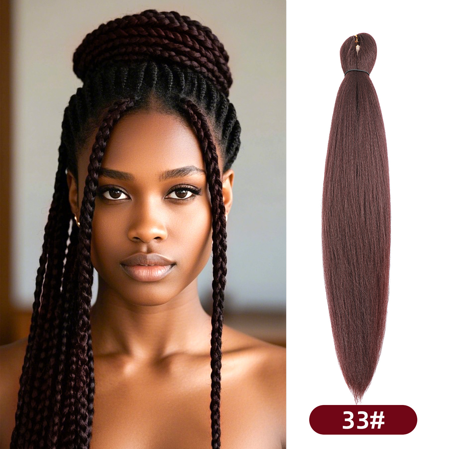 Pelucas de trenzas grandes EZ para actuaciones, populares en línea, trenzas versátiles para mujeres africanas, rastas de fibra sintética de colores al por mayor, muy vendidas en África.
