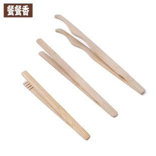V-shaped food clip multi-functional bamboo anti-scalding steak buffet extended bread barbecue clip