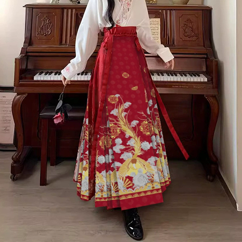 Комплект, плисированная юбка, китайский стиль, высокое качество, А-силуэт