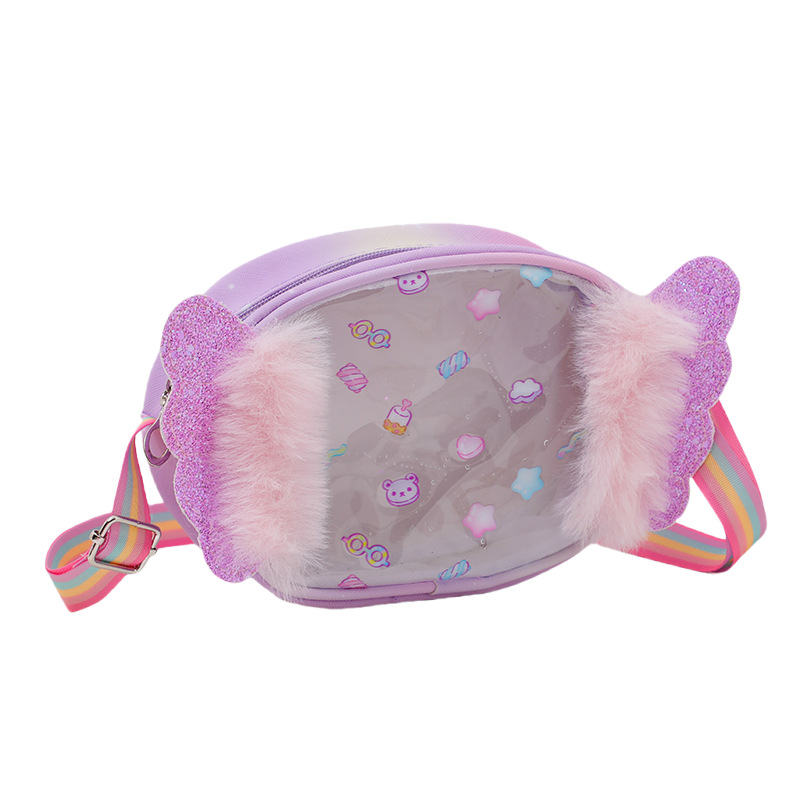 Alas bolsa de dulces amor para niños nueva cinta Glite arcoíris bandolera estrella bandolera mochila pequeña dibujos animados