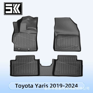 欧洲适用于Toyota Yaris PHEV2019-2024插混3D全天候材质TPE脚垫