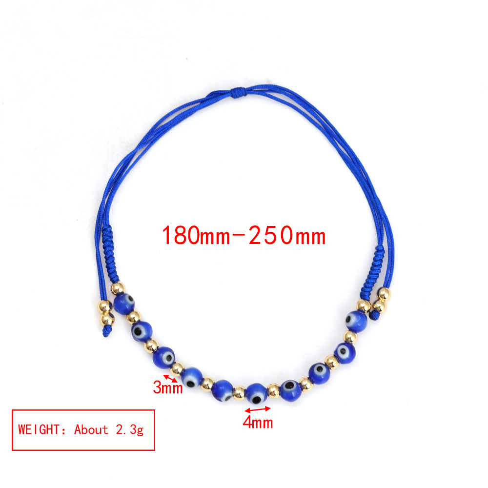 10g Weight glass, Copper Pendant Material Bracelets Classification glass, rope, Copper Chain Material 1 Piece Quantity Holiday, Daily Occasion glass, rope, Copper Material Geometric, Devil's Eye Pattern Women's Gender Beaded, Plating Design Modern Style, Classic Style Style Modern Style Classic Style Geometric Devil's Eye Glass Rope Copper Wholesale Bracelets 18