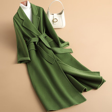 断码清仓跨境女装新款大衣女双面含羊绒长款大衣韩版高级感大衣女