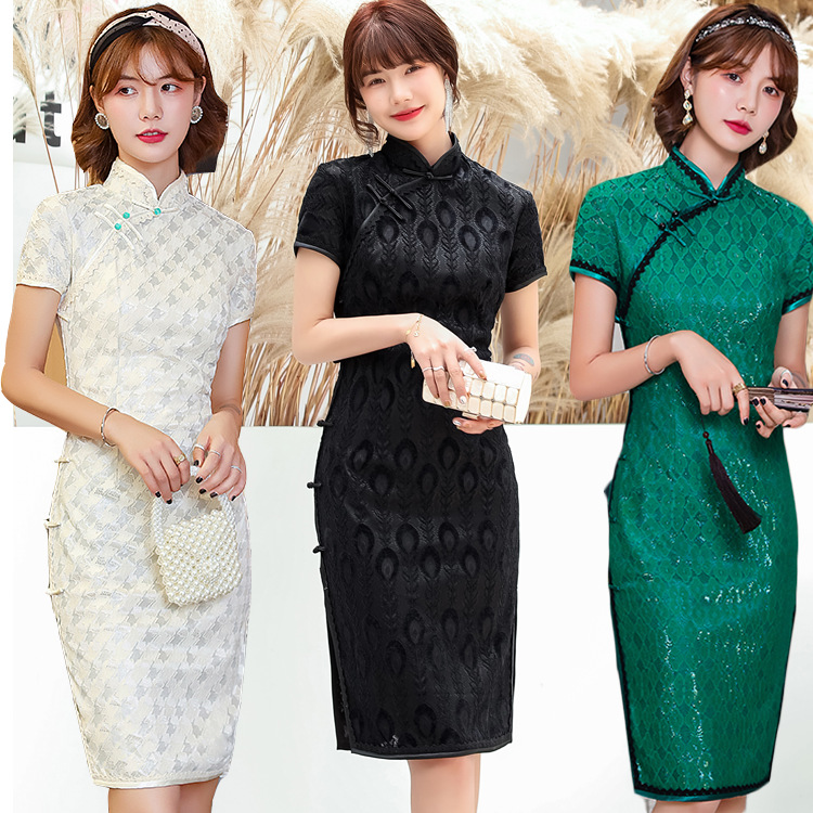 summer lace cheongsam