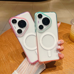 适用华为MATE70PRO渐变透明磁吸手机壳P80ULTRA亚克力防摔保护套