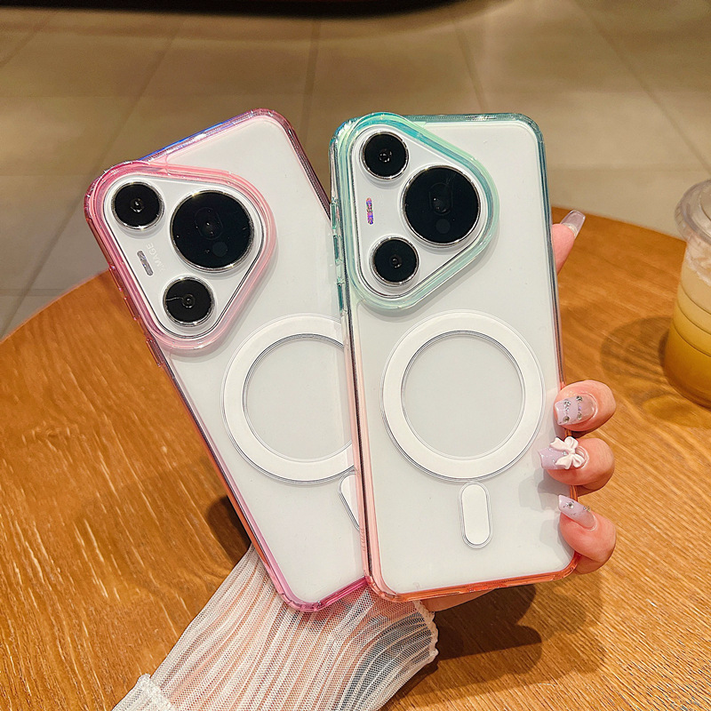 适用华为MATE70PRO渐变透明磁吸手机壳P80ULTRA亚克力防摔保护套|undefined