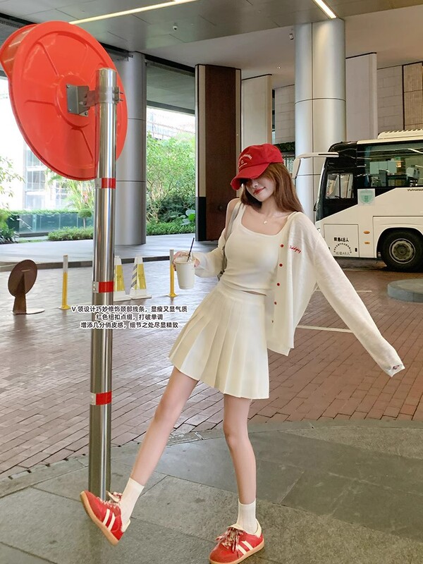 韓国白薄い日焼け止めニットカーディガン女性の夏のサスペンダーアウターブラウスショートコートトップ|undefined