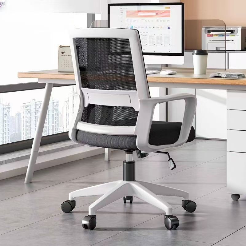 Silla Giratoria de Oficina de Acero Inoxidable, Ergonómica, con Ruedas, para Oficina image 1