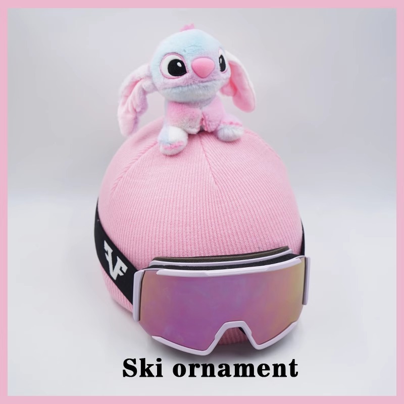 Tie-dye Stitch Doll Cartoon Ski Hat Helmet Cover Handmade Plush