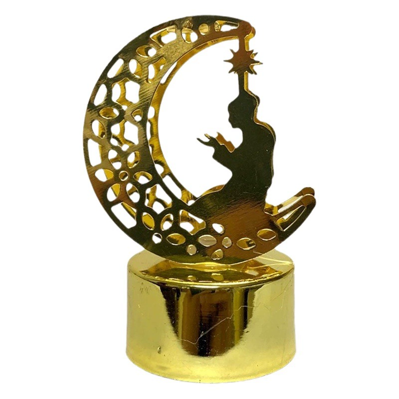 Окрашенный железный светодиодный электронный свет свечи звездные звезды луны дворцовые арки геометрический узор декоративная атмосфера ночник