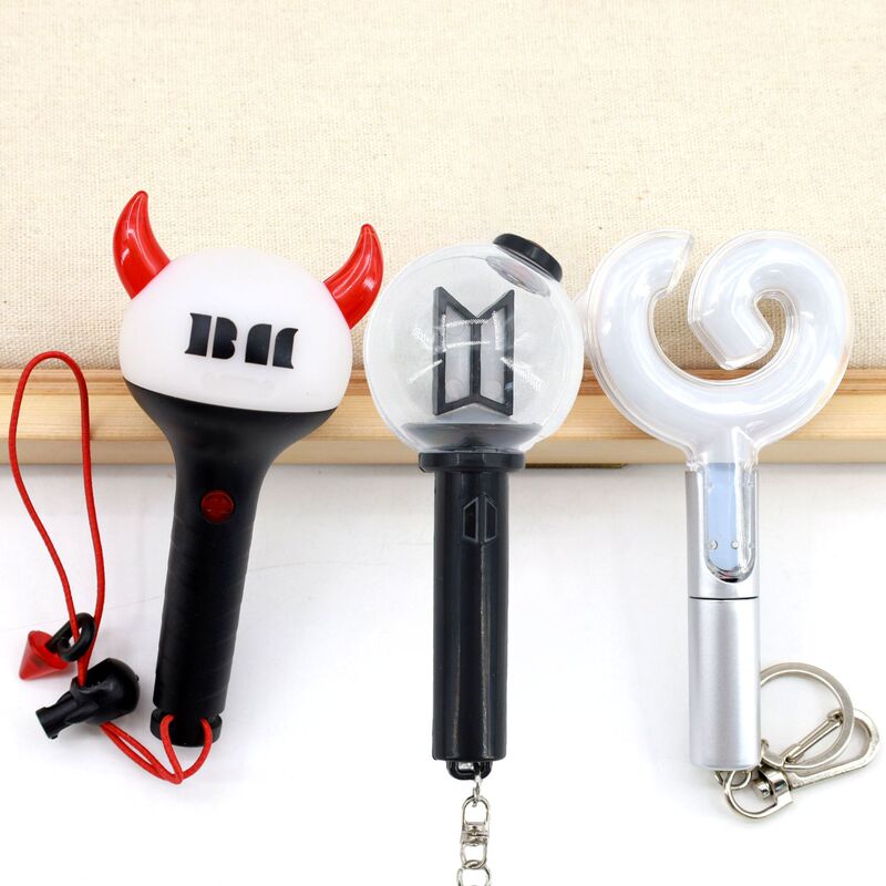 In-stock BTS light-up support sticks, aespa BM support sticks, merchandise, mini 3D keychains for male and female groups