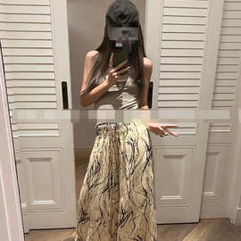 【4P 3/27 10:00AM】又是一条好花色 清凉的苎麻墨条裙裤