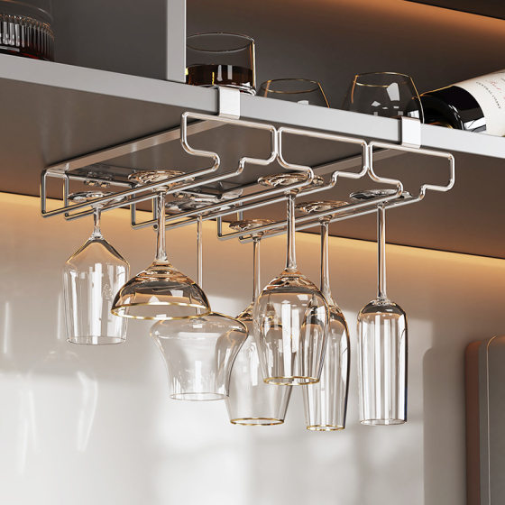 Advanced Sense Red Wine Glass Shelf Cabinet Hanging Rack Wall-mounted Kitchen Hanging Cabinet Hanging Storage Rack