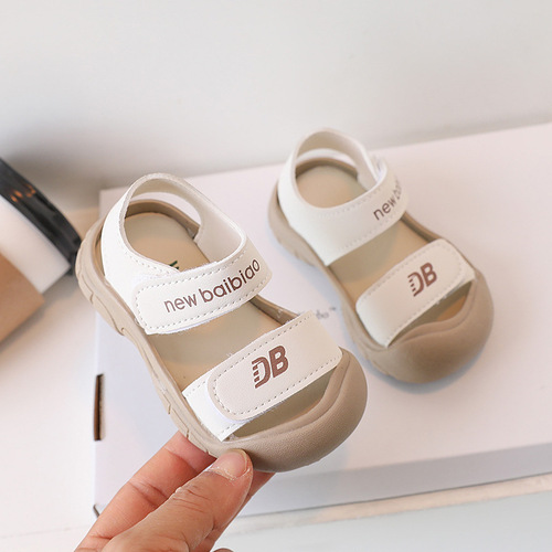 Summer new baby sandals, soft-soled baby boy toddler shoes, non-slip girls' shoes, cute boys' toe-cap shoes